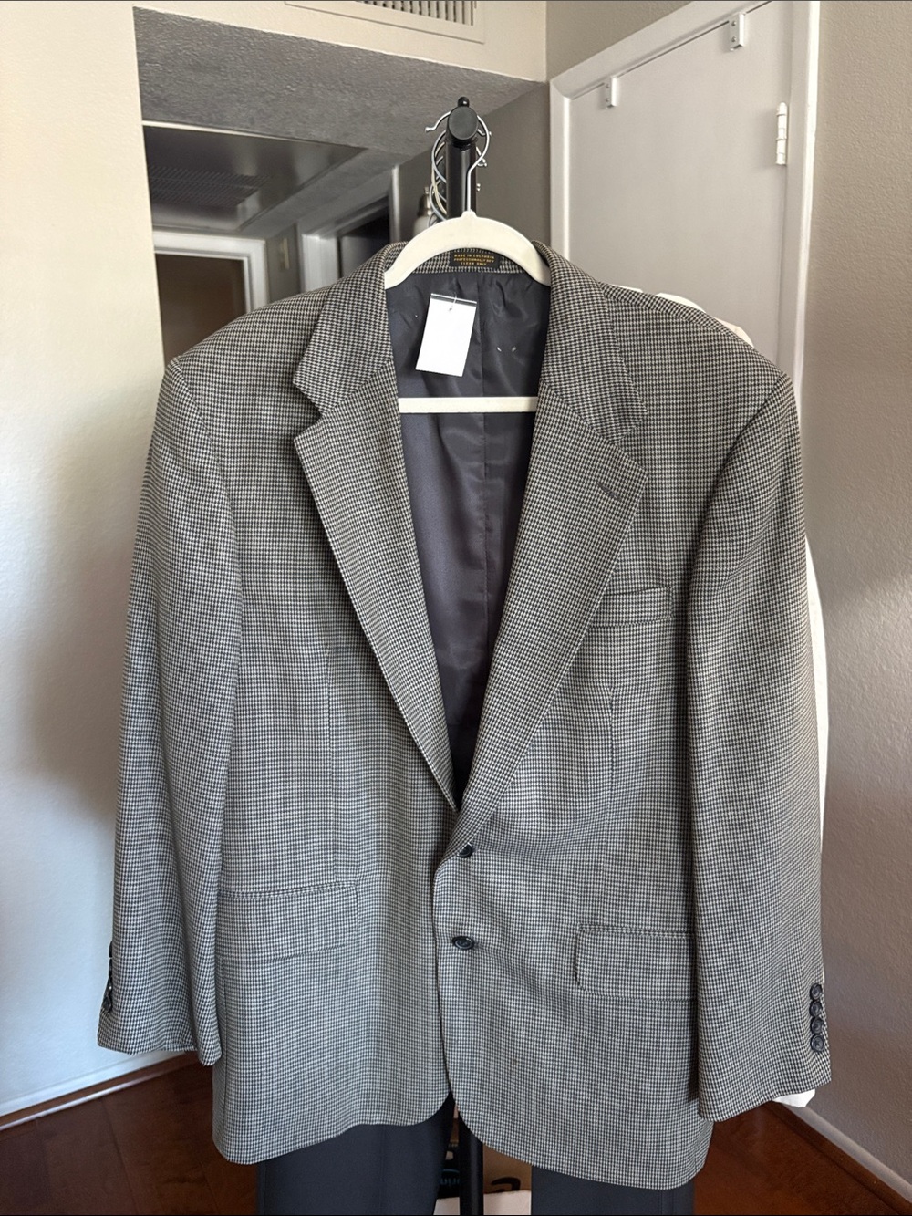 Oscar de la Renta - Gray Men's Houndstooth Blazer